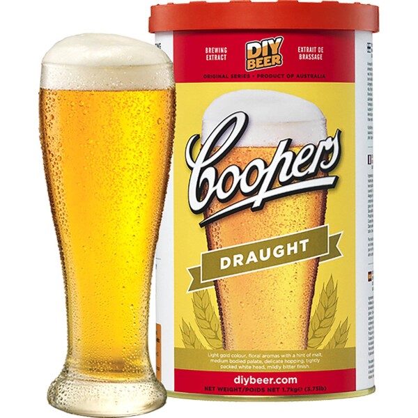 Koncentrát na varenie piva Draught Coopers 1,7 kg na 23 l piva - BIOWIN - BIOWIN