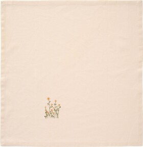 Ib Laursen Látkový obrúsok s výšivkou Flora Yellow Buttercups