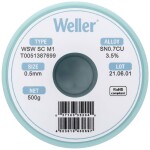 Weller WSW SC M1 spájkovací cín bez olova cievka Sn0,7Cu 500 g 0.5 mm; T0051387699