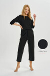 3445 DÁMSKE DLHÉ PYŽAMO MELANIA S-XL černá S