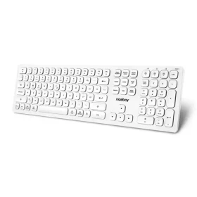 Niceboy OFFICE K30 biela / Bezdrôtová klávesnica / CZSK layout / 2.4 GHz USB dongle / BT (office-k30-w)