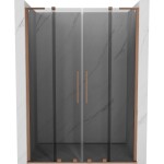 MEXEN/S - Velar L Duo posuvné sprchové dvere 160, grafit, meď kartáčovaná 871-160-003-42-65