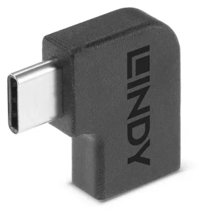 Lindy USB-C 90° čierna / Adaptér / USB-C - USB-C / USB 3.2 Gen 2x2 / 20 Gbit/s (41894)