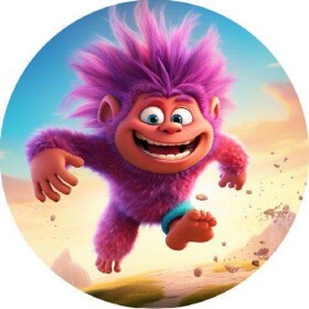 Jedlý papier Troll ružový 19,5 cm - PICTURE - PICTURE