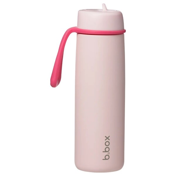B.box Nerezová termoska na pitie so slamkou 690 ml - Pink paradise EUR