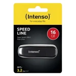 INTENSO Speed Line 16GB čierna / Flash disk / USB-A 3.2 Gen 1 / čítanie: 70MBs (3533470)
