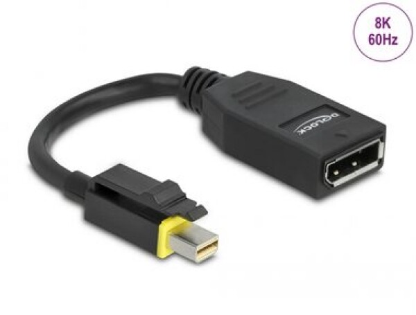 DeLock Adaptér mini DisplayPort 1.4(M) - DisplayPort 1.4(F) 0.15m čierna (65978)