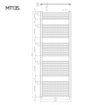 Mereo Vykurovací rebrík, rovný, 600x1690 mm, biely, stredové pripojenie MT13S