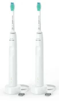 Philips Sonicare 3100 HX3675-13 Set zubných kefiek biela / Elektrická zubná kefka / 31 000 pulzov / časovač / 2ks (HX3675/13)