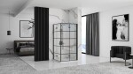 REA/S - Sprchovací kút MOLIER dvere/dvere 80X80 BLACK MOLDD080080B