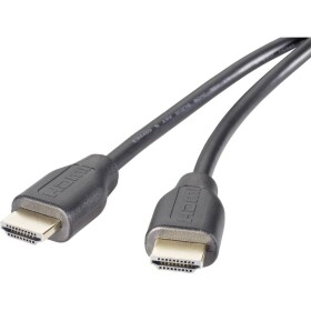 SpeaKa Professional HDMI prepojovací kábel Zástrčka HDMI-A, Zástrčka HDMI-A 1.50 m čierna SP-9001756 4K UHD, audio return channel, pozlátené kontakty HDMI kábel; SP-9001756