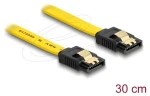 DeLock SATA III žltá / Kábel / SATA - SATA / 0,3 m / 6 Gb/s / kovové klipy (82805)