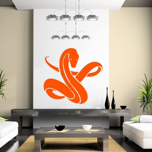 Veselá Stena Samolepka Hadí tanec Farba: oranžová, Veľkosť: 80 x 76 cm