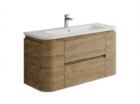 Kúpeľňová skrinka s umývadlom Naturel Shelley 119x50x45 cm dub mat SHELLEY120OAK SHELLEY120OAK