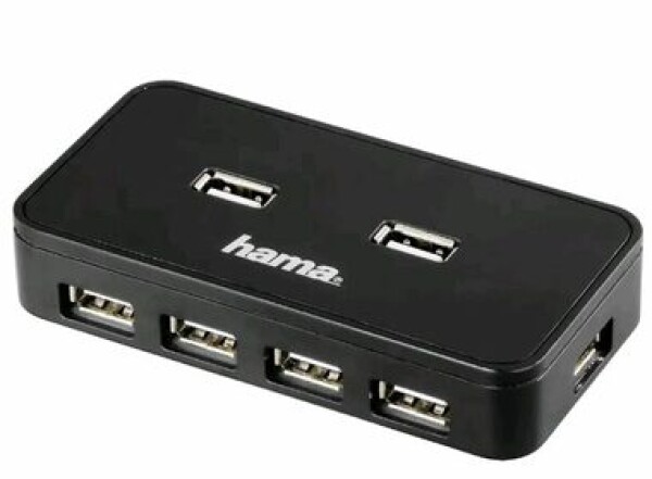 Hama 39859 USB Hub 2.0 sieťový zdroj čierna / 7xUSB 2.0 A (39859-H)