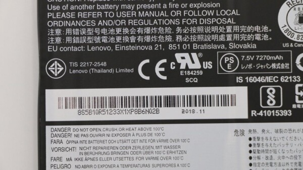 Lenovo 56Wh Lithium-ion battery for Lenovo Notebooks 5B10R51233,