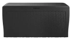 Keter Samoa Rattan 270 l grafitový / Záhradný box / Ratanový vzhľad (246963)