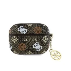 Guess PU 4G Peony Charm Puzdro pre AirPods Pro Brown (57983122184)