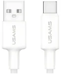 USAMS U90 biela / Kábel / USB-A - USB-C / 3A / 1 m (SJ761USB01)