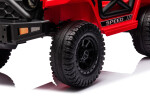 Mamido Mamido Elektrické autíčko OFFROAD červené 12V Vysoký podvozok, široké sedadlo, Odpružené nápravy, 2,4 GHz Diaľkové ovládanie LED svetlá