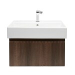 Kúpeľňová skrinka s batériou a umývadlom SAT Evolution 1 58x30x44,8 cm orech mat SATEVO60NAU2BA SATEVO60NAU2BA