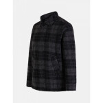 Pánska vlnená teplá košeľa / bunda Style G77965060-149 Black with Dark Grey - Peak M černo-šedá