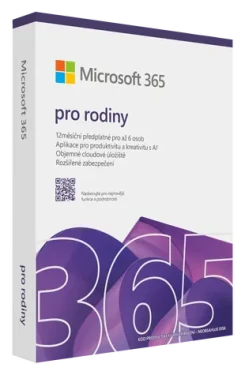 Microsoft 365 pre rodiny CZ / PC amp; Mac / 64 bit / Bez média / Krabicová licencia (6GQ-01911)
