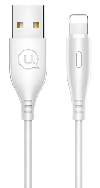 USAMS SJ266 U18 biela / Nabíjací a dátový kábel / Lightning / 1m / 2A (SJ266USB02)