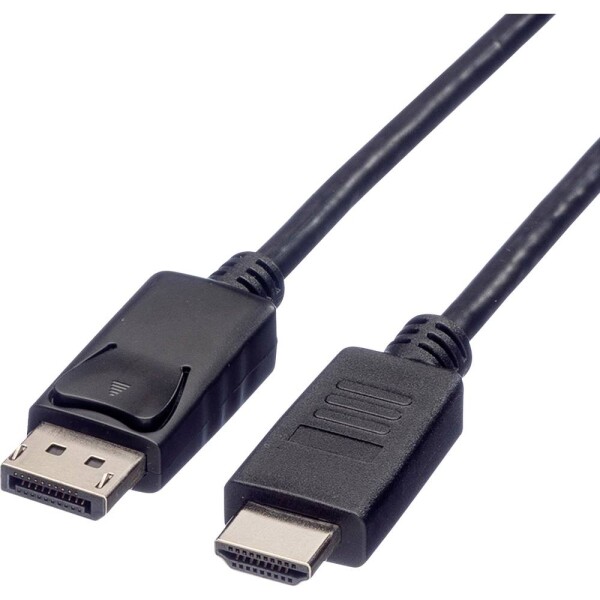 Roline DisplayPort prepojovací kábel Konektor DisplayPort, Zástrčka HDMI-A 3.00 m čierna 11.04.5782 tienený Kábel DisplayPort; 11.04.5782