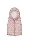 Dievčenská nylonová vesta Puffa s podšívkou z mikroflísu, Minoti, 12GILET 15, ružová - 86/92 | 18-24m