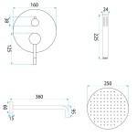 REA - Podomietková sprchová sada Lungo Diamond Chrome + BOX REA-P6963