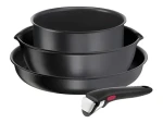 TEFAL Ingenio Daily Chef L7629453 čierna / Sada riadu / 4 ks / hliník / odnímateľná rukoväť (L7629453)