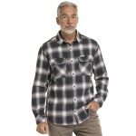 Bushman Pánska flanelová košeľa Gunnar, zelená/šedá/hnedá XXXL