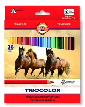 KOH-I-NOOR Triocolor 3145 / Trojhranná pastelka / cédrové drevo / 36 ks (3145)