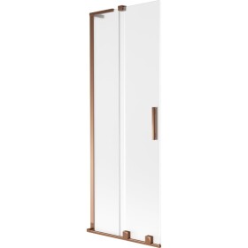 MEXEN/S - Velar L dvojkrídlová posuvná vaňová zástena 70 x 150, dekor, ružové zlato 896-070-003-31-60