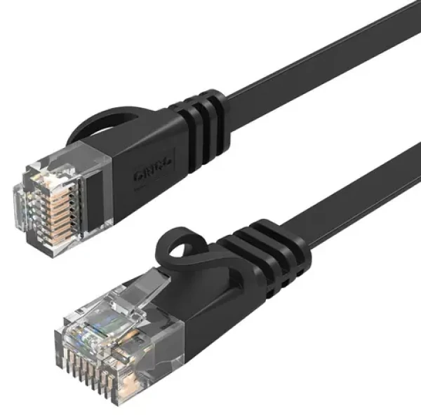 Orico PUG-C7B čierna / Sieťový kábel / Cat 7 / RJ-45 - RJ45 / plochý / 10 Gbps / 3 m