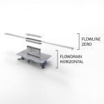SET Sprchový žľab Kaldewei Flowline Zero 90 cm nerez čierna mat a odtoková súprava FlowDrain Regular 940000010676+687744800000 KALDEWEISET10