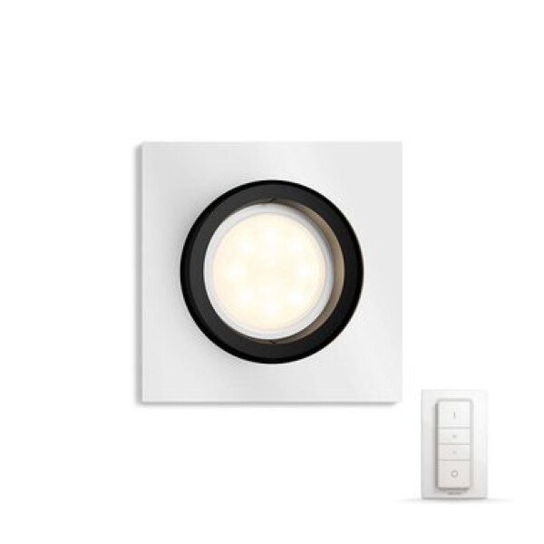 Philips Hue Milliskin LED 1x5.5W hliník + stmievač / LED podhľadové svietidlo GU10 / 250lm / 2200-6500 K / IP20 / stmievať. (50421/48/P7)