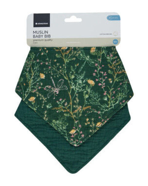 KikkaBoo Podbradník bandana 2ks Secret Garden Green (31103010069KB)