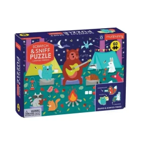 Mudpuppy Puzzle Zvierací kamaráti pri táboráku s vôňou