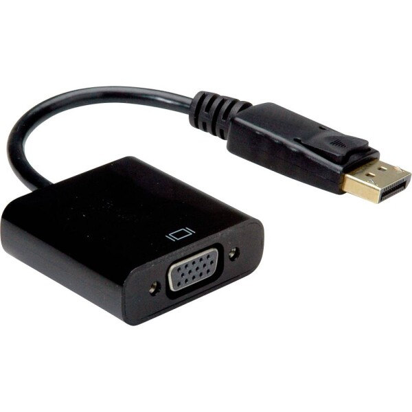 Value DisplayPort / VGA káblový adaptér Konektor DisplayPort, VGA pólové zásuvka 0.15 m čierna 12.99.3136 Kábel DisplayPort; 12.99.3136