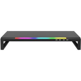 Marvo Podstavec pod monitor DZ-01 4x USB Hub 2.0 čierny plast 20 kg nosnosť Rainbow podsvietenie