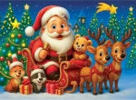 Wooden City Drevené puzzle Santa Claus