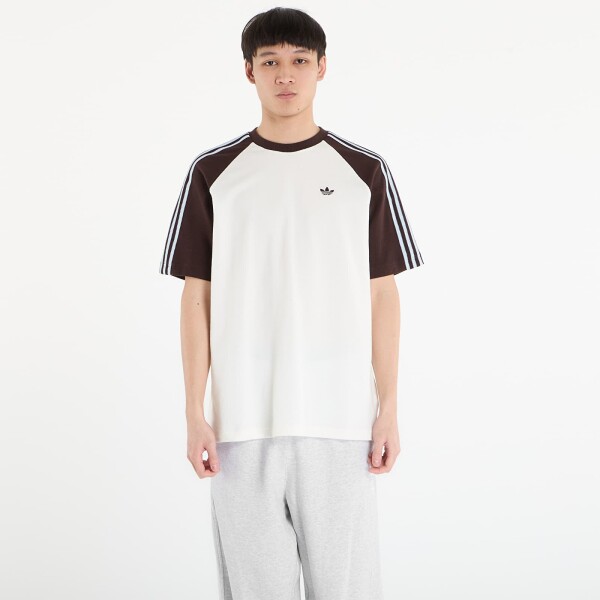 Tričko adidas Britcore Short Sleeve Ringer T-Shirt Off White/ Aurora Coffee S