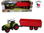 MaDe 07211 - Traktor s prívesom, so zvukom a svetlom, 12,5 x 34,5 cm