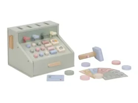 Little Dutch Pokladňa so skenerom a čítačkou kariet drevená