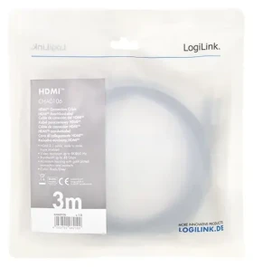 LogiLink HDMI 2.1 čierna / HDMI kábel / 8K/60Hz / 48 Gb/s / 3 m (CHA0106)