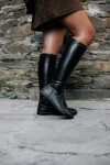 Shapen Stretchy Black Leather barefoot čižmy 37 EUR