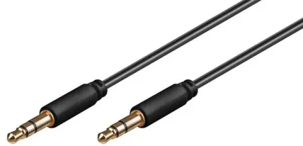 MicroConnect Slim audio kábel 3-pin Jack 3.5mm - Jack 3.5mm 3M čierna (AUDLL3)