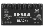 TESLA BLACK+ AAA 24 ks / Alkalická batéria / LR03 / mikrotužková / fólia (14032410)